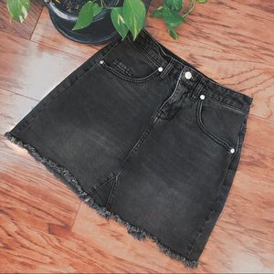 Black Jean Skirt